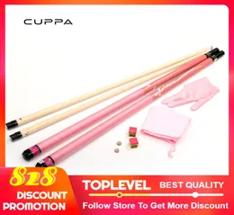 Cuppa Pink Pool Cue Stick Kit med Case Cloth Tip Chalk 5A North America Maple Billiard Kit 1175mm 13mm Tip Biljard Cue Pool7062122