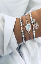 Perlenstränge Glasperlenarmband Handschmuck Quaste Mode Weibliche Perlenscheibe Vierteiliges Set Ganzer Luxus Anime3966177