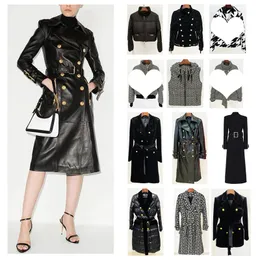 Kombinezony damskie Blazery Slim Kształt Design Woan Kurtki czarne długie płaszcze biuro biuro strój z paskiem pasa luksusowe ubrania s- 3xl
