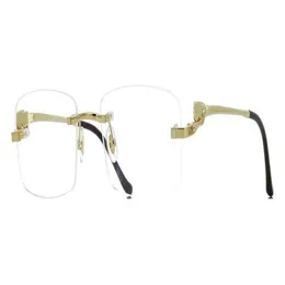 Nouveau design de mode lunettes optiques 0281 cadre carré sans monture lentille transparente jambes d'animaux style simple vintage top qualité240a