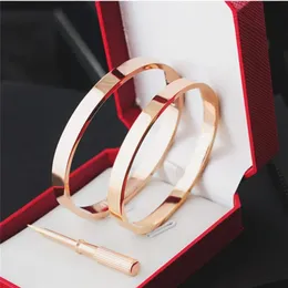 Nail screw gold bracelet for girls women men cuff bangle charm custom couple diamond bangles design silver rose luxury mens jewell312M