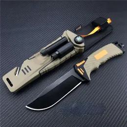 GB Sabit Blade Survival Bıçağı Bear Grylls Ultimate 7CR13 Kauçuk Tapı Açık Mekan Av Kampı Savaş Bıçakları Askeri Aracı 492