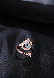 2021 Lucky Turkish Blue Evil Eye Ring Open Finger Finger Rings for Women Nudery Jewelry Chole373549