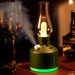 Essentialoljor Diffusorer Retro Lamp Essential Oil AROM Diffusor Aromaterapi Multipurpose Machine Relieve Air Cool Mist USB Wireless Humidifier 231213