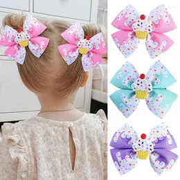 ヘアアクセサリーOaoleer 2pcs/set sweet girls bow low clips for Childr