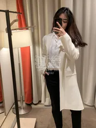 Loropiano Womens Coats Long Sleeve White Cashmere Coats
