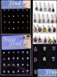 Rings Jewelry144 PcsLot 316L Stainless Steel Womens Jewelry Studs Nose Ring Body Piercing Drop Delivery 2021 Ls77932006