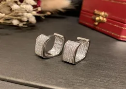 Våren ny designad dingrle mikroinlägg fulla diamanter glittrande öron studs kvinna modeörhängen lyxiga smycken9595286