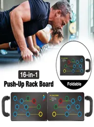 16in1 Push Up Board Rack Board med handtag Fitness Pushup Body Building Pushup står för Gym Body Operty Tools9451642