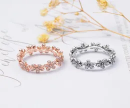 Nuovi popolari anelli in argento sterling placcato 925 anelli scintillanti con nodo a fiocco anelli impilabili zirconi donna uomo regali gioielli3426418