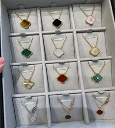 Классические модные ожерелья с подвесками для женщин. Элегантное ожерелье-медальон с 4 четырьмя листами клевера. Высококачественные колье-цепочки. Дизайнер Jewel9650967.