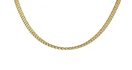 Chains Hip Hop Gold Color Stainless Steel 5mm Width Six Side Cut Men Women Necklace Cuba Chain Necklaces For Jewelry Gift2985228