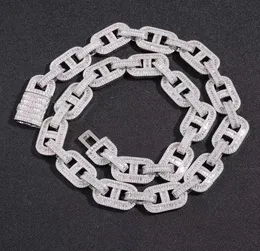 Benutzerdefinierte Hip Hop Edlen Schmuck Halskette Armband Iced Out Diamant Cuban Link Chain2148910
