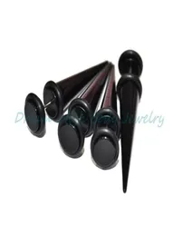 Fake Ear Ear Taper Cheater Ilusão Plug Brinco Manter Kit Expander Black UV Acrylic6502795