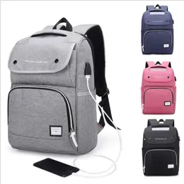 Nouveaux hommes et femmes sac à bandoulière USB charge étanche grande capacité étudiant ordinateur sac à dos voyage lumineux loisirs bag252Q