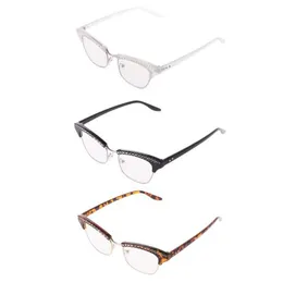 Óculos de sol moda mulheres gato olho óculos de leitura cristal strass decoração presbiopia óculos 1 0 a 3 5306f