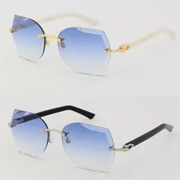 새로운 패션 빈티지 금속 림리스 마블링 판자 선글라스 인기있는 C 장식 8200762 안경 안경 232I