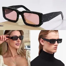 Occhiali Symbole Series Acetato Mens Womens Designer Sunglasses PR06YS Templo 3D Interpretação do logotipo do triângulo tradicional image268t