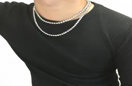 collana di design collane da tennis laureate Catena di ghiaccio singola Gioielli con diamanti di lusso acciaio al titanio Uomini e donne amano gli sposi w3296283
