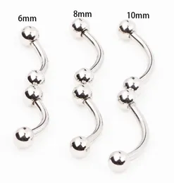 Eyebrpw jewelry E11 100pcs stainless steel ball banana eyebrow ring body jewelry9351459