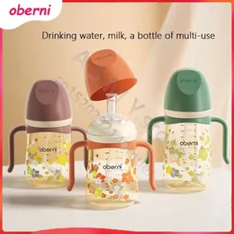 Bebek Şişeleri# Oberni doğumlu biberon / ppsu çalışması İçme fincanı / içme fincanı 360 ° rotasyon, anti-Colic 240ml / 300ml 231212'yi sızdırmaz