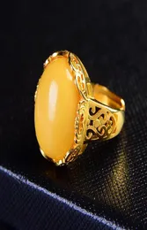 Cluster Rings Solid 14k Yellow Gold Riing Amber Cut Citrine Natural Diamonds Engagement Ring Fine Jewelry Wedding7447381