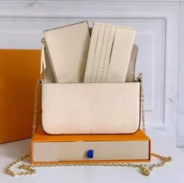 Дизайнерская женская сумка с коробкой, кошелек, сумки на плечо, три в одном, цветы, буквы, высокое качество, бесплатная доставка