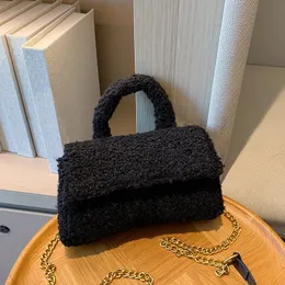 Kış çantaları 10a Lambswool Saatli Lüks Tasarımcı Çanta Çanta Çanta Lüksler Çantalar Tasarımcı Çanta Kadın Cüzdan Çanta Omuz Lüks Crossbody Bags