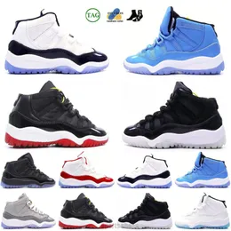 Little and Big Kids Jumpman 11 11S XI Cherry Bred Cool Grey Concord UNC UNK Like For Toddler 운동화 어린이 농구 아이 신발 아기 패션 테니스 신발 크기 24-35