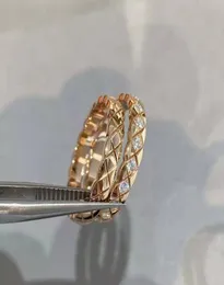 Anillo de diamantes con dije de moda, anillos de amor a cuadros de lujo, joyería con exquisito embalaje de caja de regalo 1247212