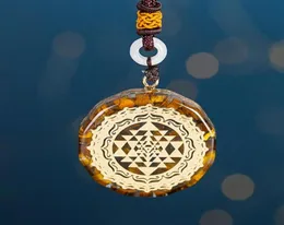 Ожерелье с оргонитом, подвеска Шри Янтра, сакральная геометрия, энергия тигрового глаза для женщин и мужчин, ювелирные изделия, ожерелья s4253198