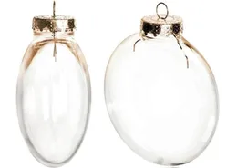 パーティーデコレーションDIY PaintableShatterProof Clear Christmas Ball Gold Cap Plastic Disc Ornament 100Pack14827885