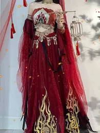 Festiwal ubrania etnicznego Arabian Princess Cosplay Costplay Indian Belly Dance Dress Hanfu Red Set Party Halloween coustume 231212