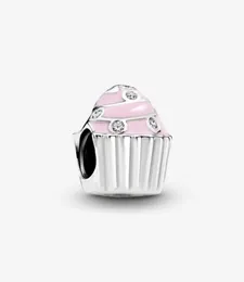 Designer de jóias 925 prata pulseira charme talão caber rosa cupcake slide pulseiras contas estilo europeu encantos frisado murano2177542
