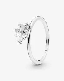 علامة تجارية جديدة 100 925 Sterling Silver Lucky Clover Ring For Women Wedding Complicing Rings Masnion Jewelry 7650580