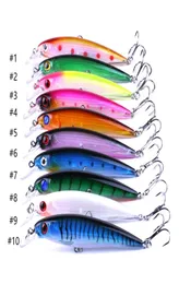 20pcslot 10 Moleors Yeni Minnow Lures Balıkçılık Takımı 11cm134G 4hooks Dalış Derinlik Plastik Balıkçılık Luresmi027677577