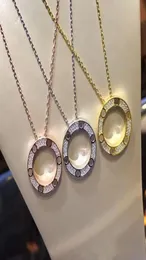 Ожерелье Love из нержавеющей стали с полным цирконием, модное ожерелье для женщин и мужчин, ювелирный подарок с бархатной сумкой9620070