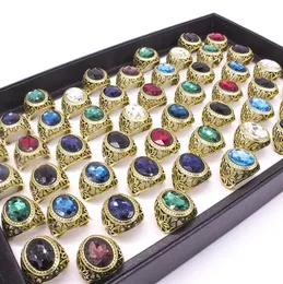 12 pezzi slot nuova moda scava fuori elegante anello vintage per uomini e donne anelli acrilici brillanti interi23192121339