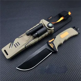 GB Sabit Blade Survival Bıçağı Bear Grylls Ultimate 7CR13 Kauçuk Tapı Açık Mekan Av Kampı Savaş Bıçakları Askeri Aracı 352 535