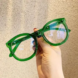 Moda óculos de sol quadros 2021 óculos ópticos oversized gato olho quadro designer arroz redondo mulher transparente verde eyewears2731