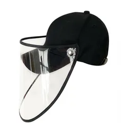 2020 Berretto da baseball protettivo antisaliva unisex adulto con visiera trasparente Copertura papà Cappello berretto esterno in cotone regolabile Sna7179397