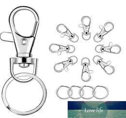 100 Schlüsselanhänger-Haken mit Schlüsselringen, Schlüsselanhänger-Clip-Haken mit Ringen, Schmuckherstellung6753689