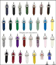 Pendant Necklaces Pendants Jewelry Ll Crystals Point 30 Pieces Mix Bk Whole Chakra Healing Stone Fo Dhdvy7364991