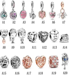 Äkta ankomst 925 Sterling Silver Mother039S Day Series Hanging Pärled Fixing Clip Pärlor Diy Fit Original Charm Armband Fash2346460