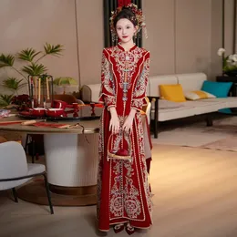 Roupas étnicas Chinês Antigo Xiuhe 2023 Vestidos de Casamento Tradicional Vestido de Noiva Conjuntos de Festa Vestidos de Novia 231212