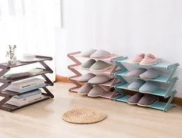 Multipurpose Four Layers Shoe Rack Simple Simple Stainless Steel Plastic Assembled Oxford Cloth Shoe Holder Dormitory Three Layer Shoe ST4140839