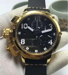 multi Styles Men's Wristwatches 48 mm Quartz Chronograph watch chimera U-51 Auto Date Rose gold Sapphire Luminous Leather strap First-class quality men watch