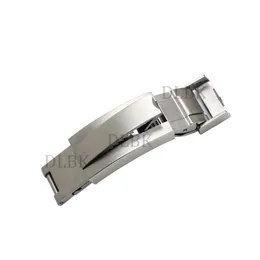 9mm x 9mm Ny högkvalitativ rostfritt stål Watch Band -rem Buckle Distribution Clasp för roll Band204e