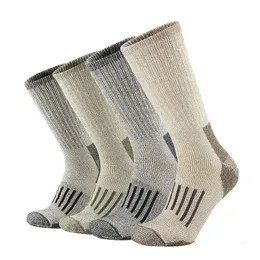 Sportsocken aus 80 % Wolle, verdickt, warm, zum Wandern, Kissen, Crew, für Männer und Frauen, feuchtigkeitsableitend, Euro-Größe 231212