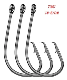 6 Sizes 150 7381 Sport Circle Hook High Carbon Steel Barbed Hooks Fishhooks Asian Carp Fishing Gear 200 Pieces Lot W47771325